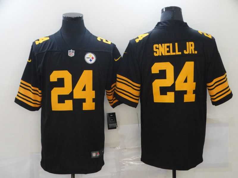 Men Pittsburgh Steelers 24 Snell jr Black Nike Limited Vapor Untouchable NFL Jerseys